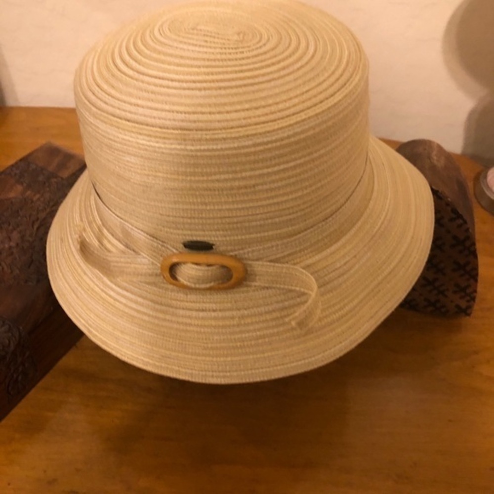 Scala Hat with Yellow and Tan Buckle Hat